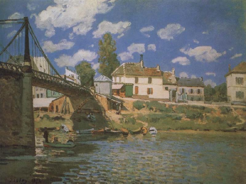 Alfred Sisley The Bridge at Villeneuve-la-Garene Germany oil painting art